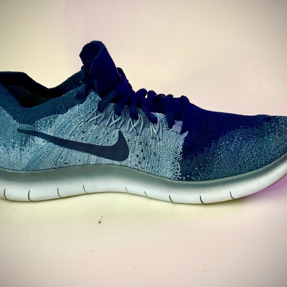 Nike FREE RN FLYKNIT Oceanfog, Navy, Blue Men Size 7 , Wonens 8.5 880843-402 - Picture 8 of 16